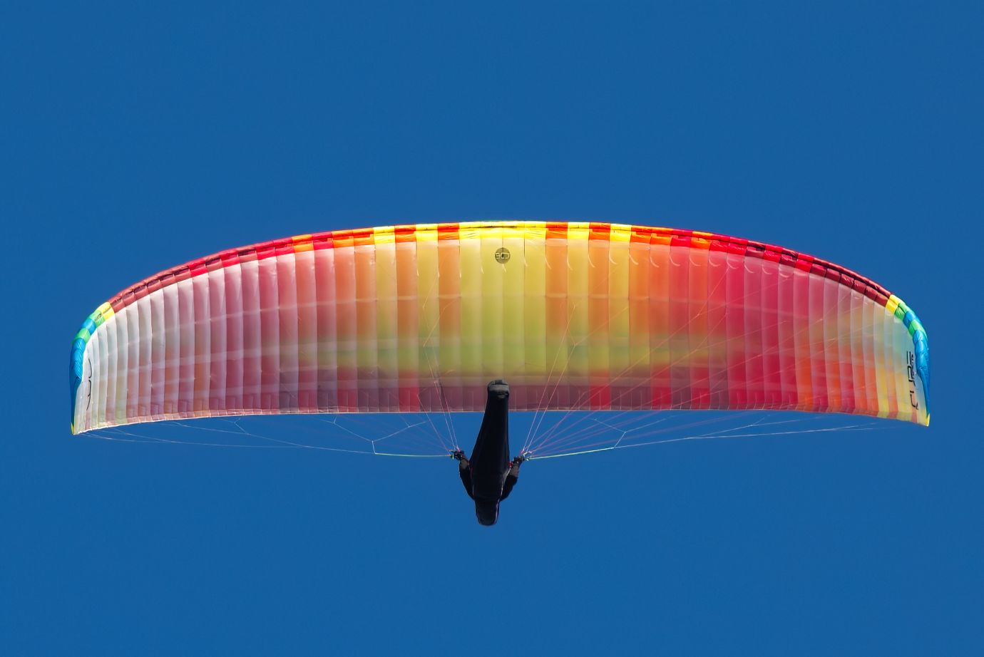 Paraglider-rainbow-colours-Branscombe-Devon-17102021